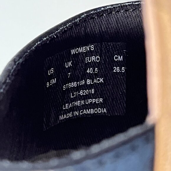 Sperry "Plush Wave" Wedge Black Leather & Jute Sandals ~ Women's Size 9.5M ~ EUC - Picture 13 of 13